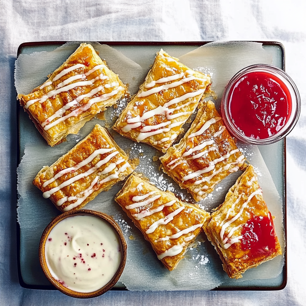 Recipe preparation for Puff Pastry Strawberry Strudels
