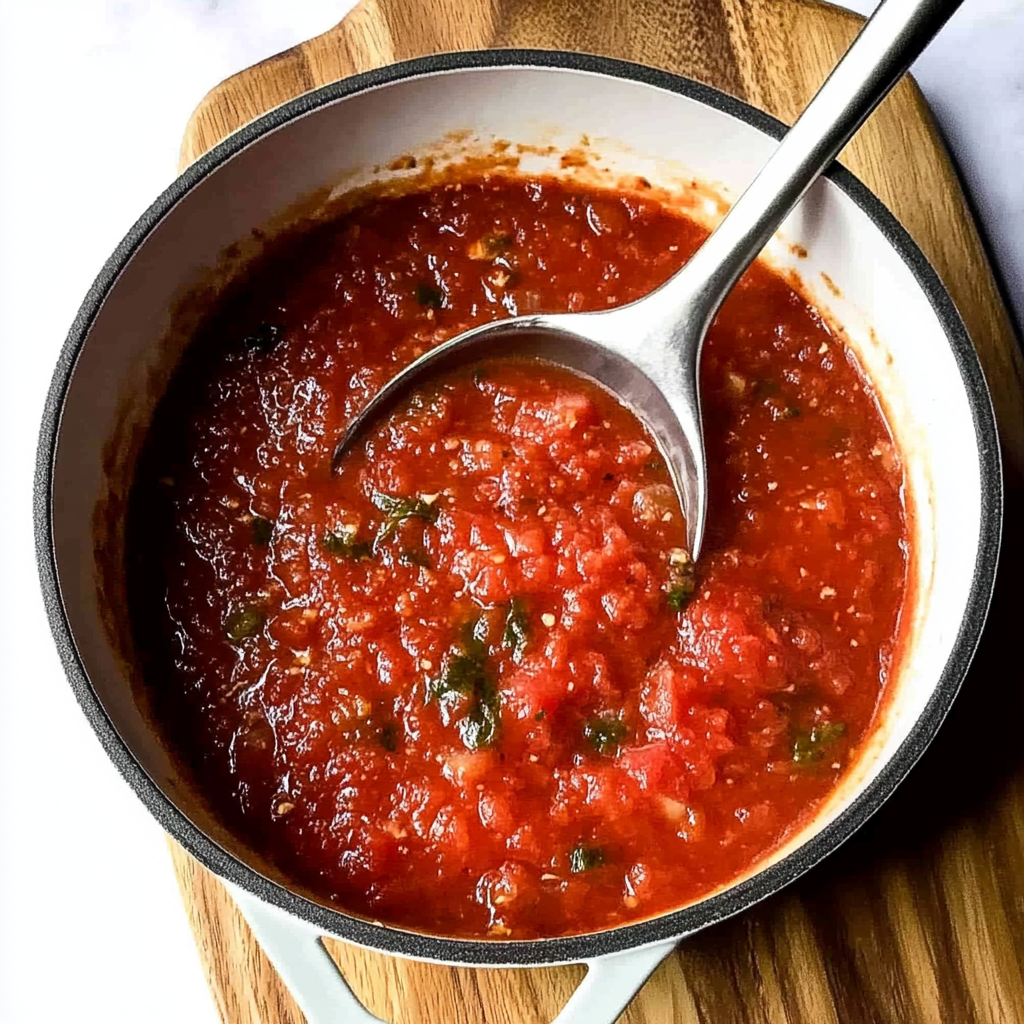 Recipe preparation for homemade marinara sauce