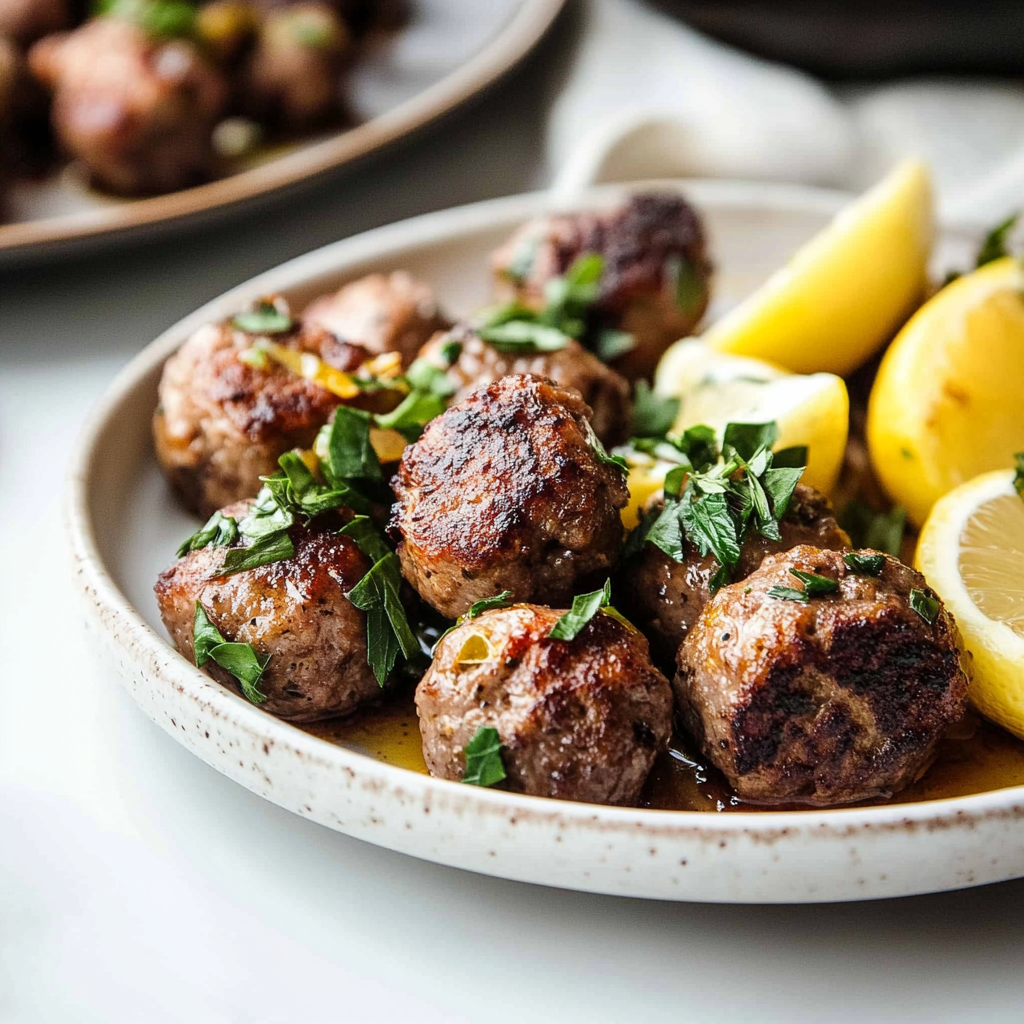 Recipe preparation for greek meatballs