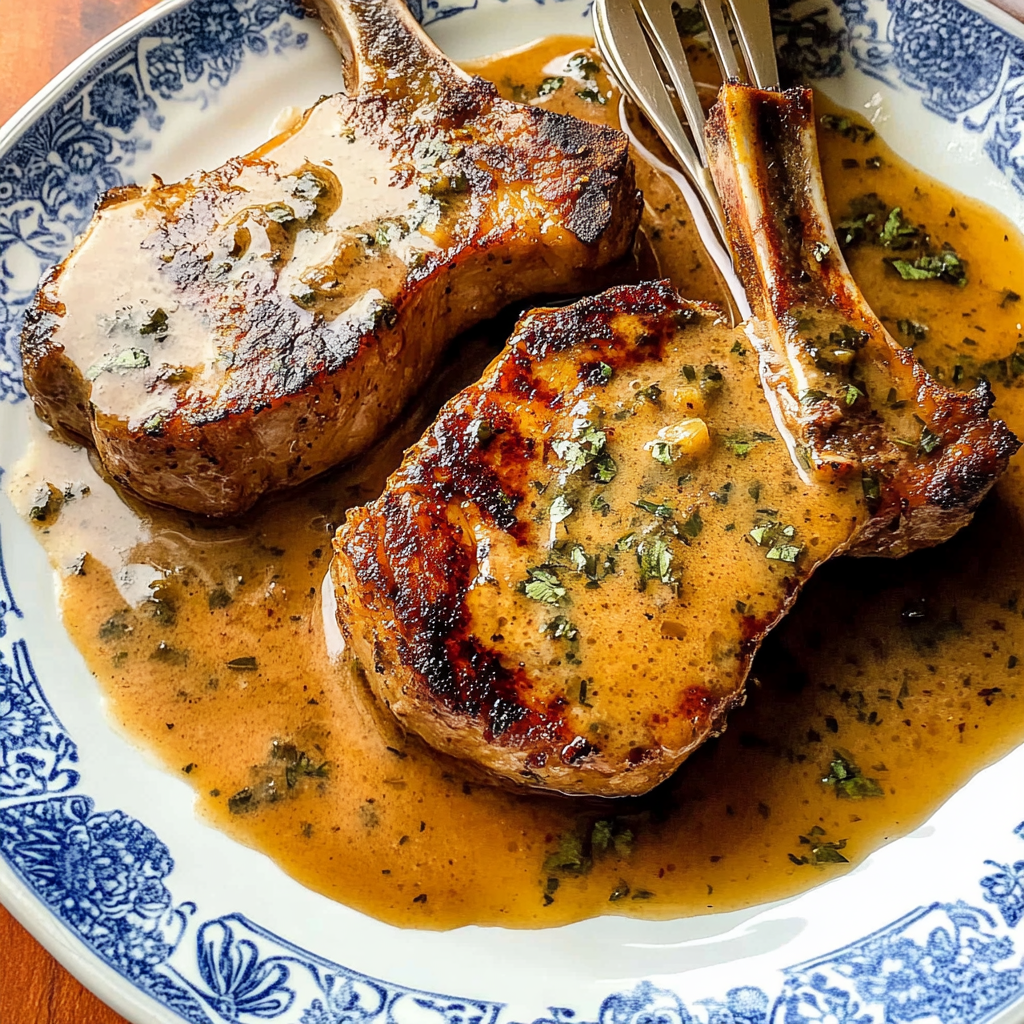 Recipe preparation for cider pork chops