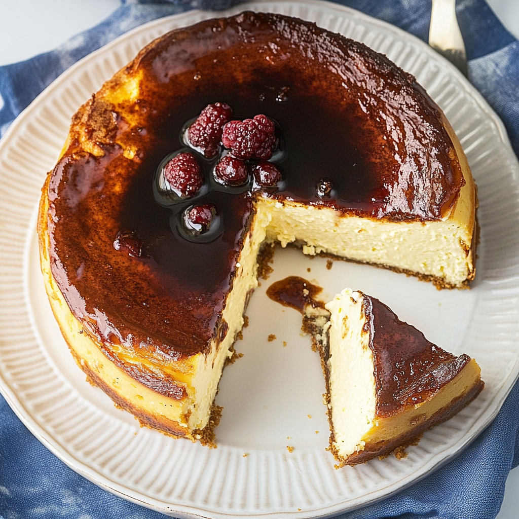 Recipe preparation for basque cheesecake