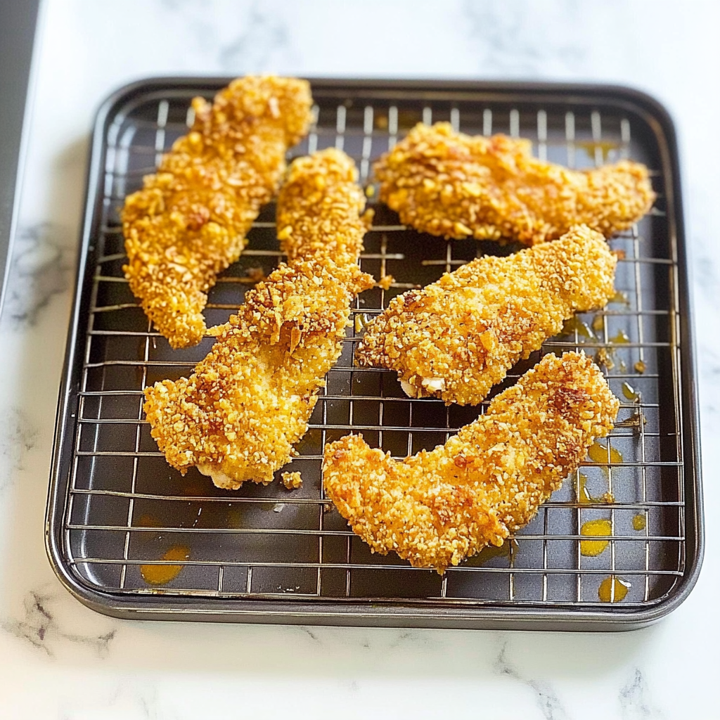 Recipe preparation for baked breaded chicken strips