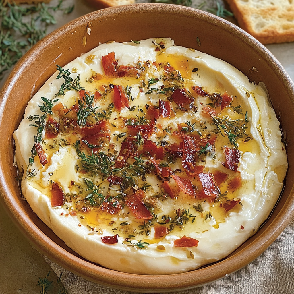 Recipe preparation for Creamy Brie with Prosciutto