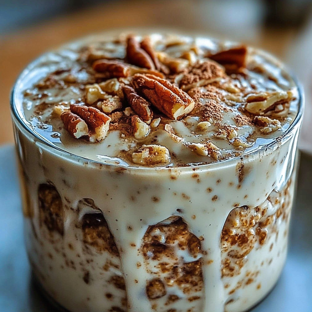 Recipe preparation for High-Protein Cinnamon Roll Overnight Oats