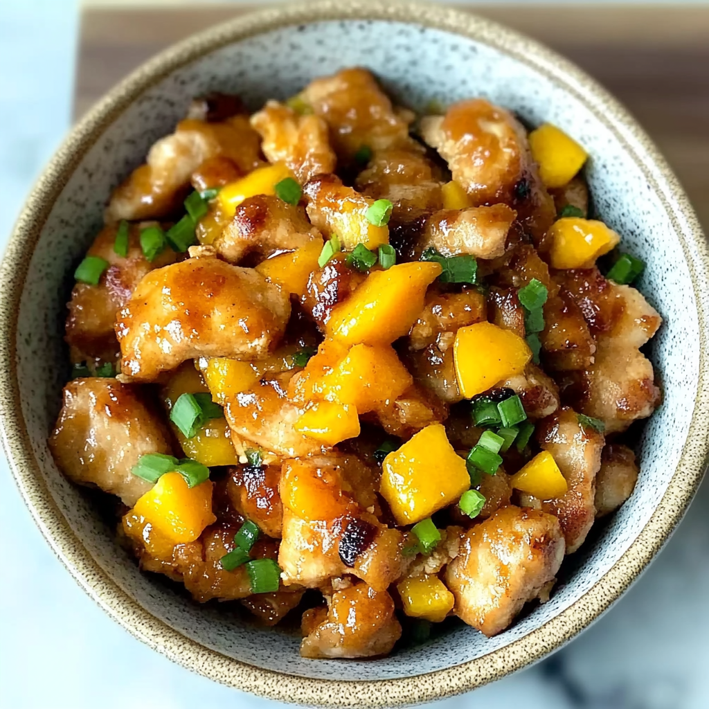 Recipe preparation for Mango Chicken