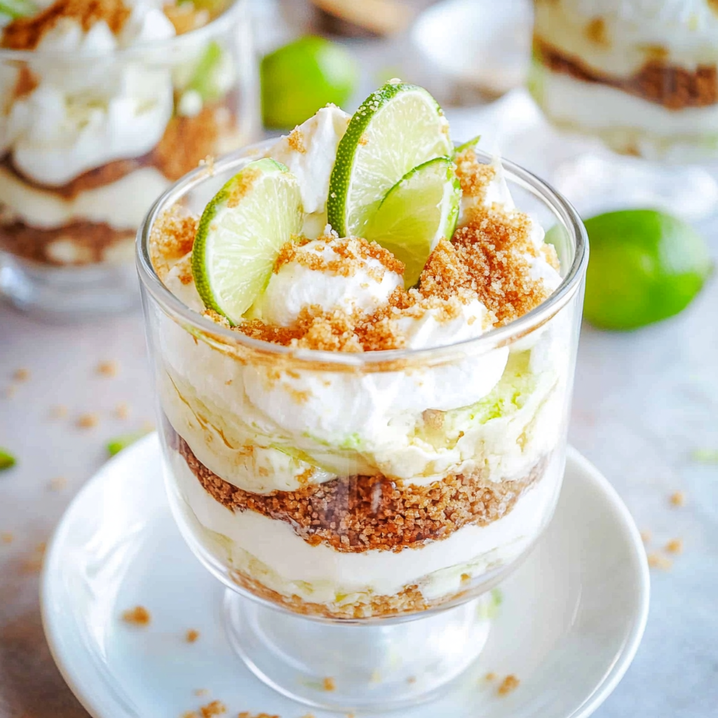 Recipe preparation for Key Lime Mascarpone Cheesecake Trifle