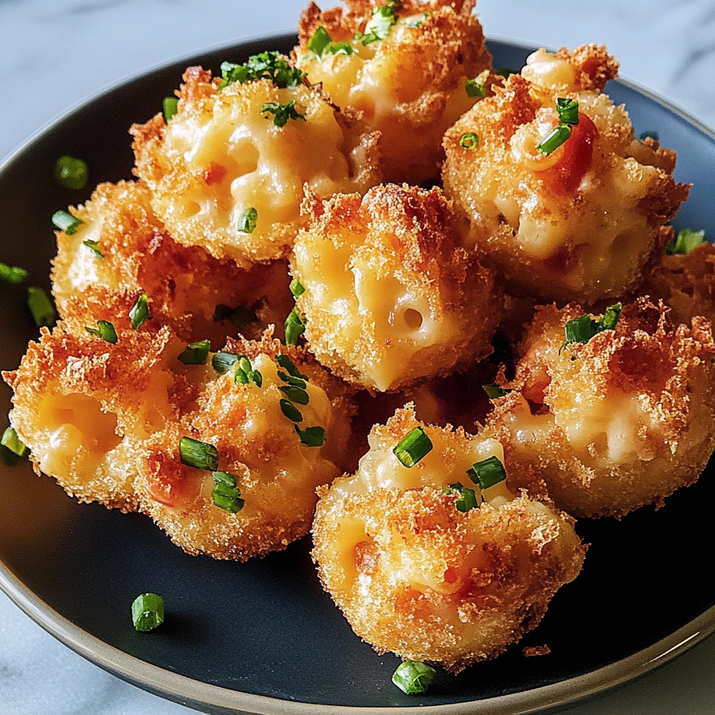 Recipe preparation for Crispy Lobster Mac Cheese Bites