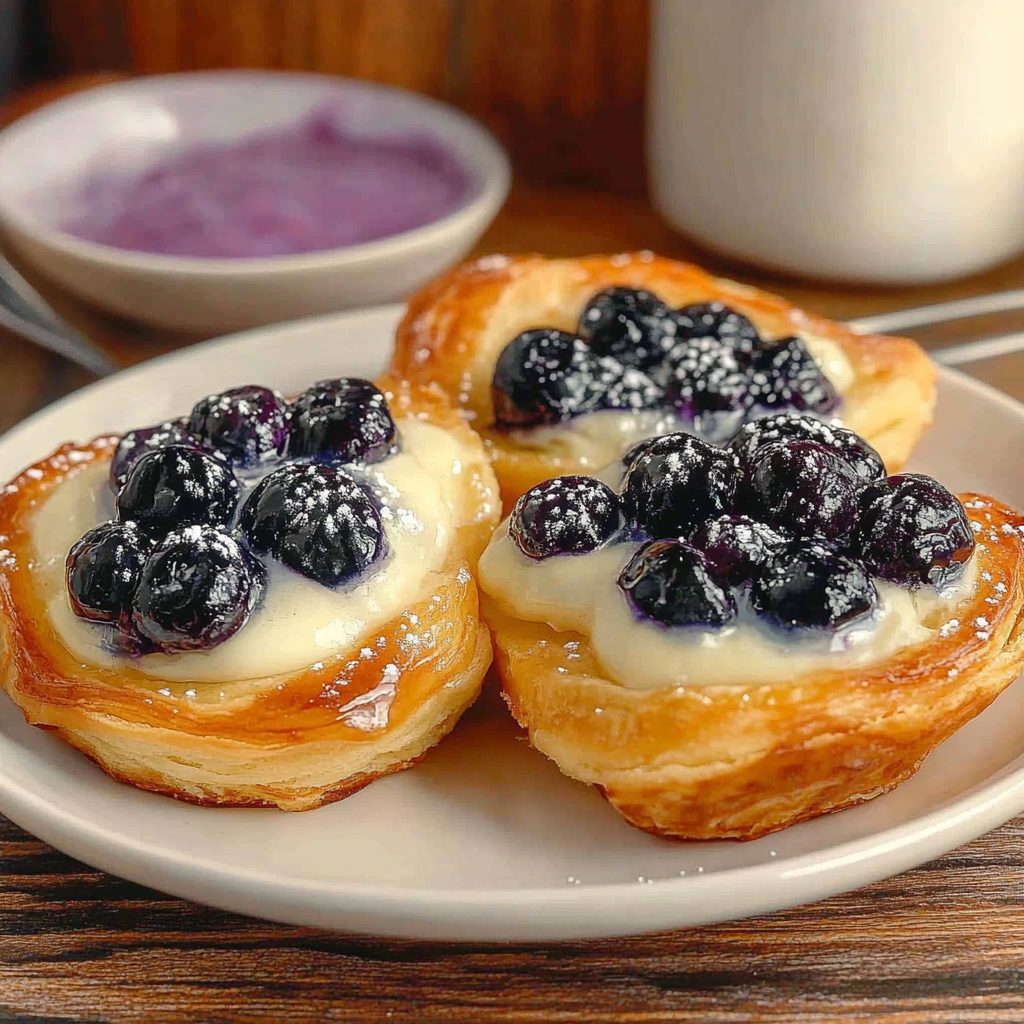 Recipe preparation for Blueberry Danish