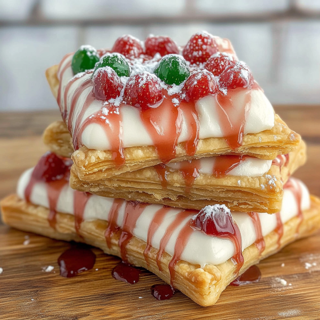 Recipe preparation for Strawberry Frosted Pastry Tarts