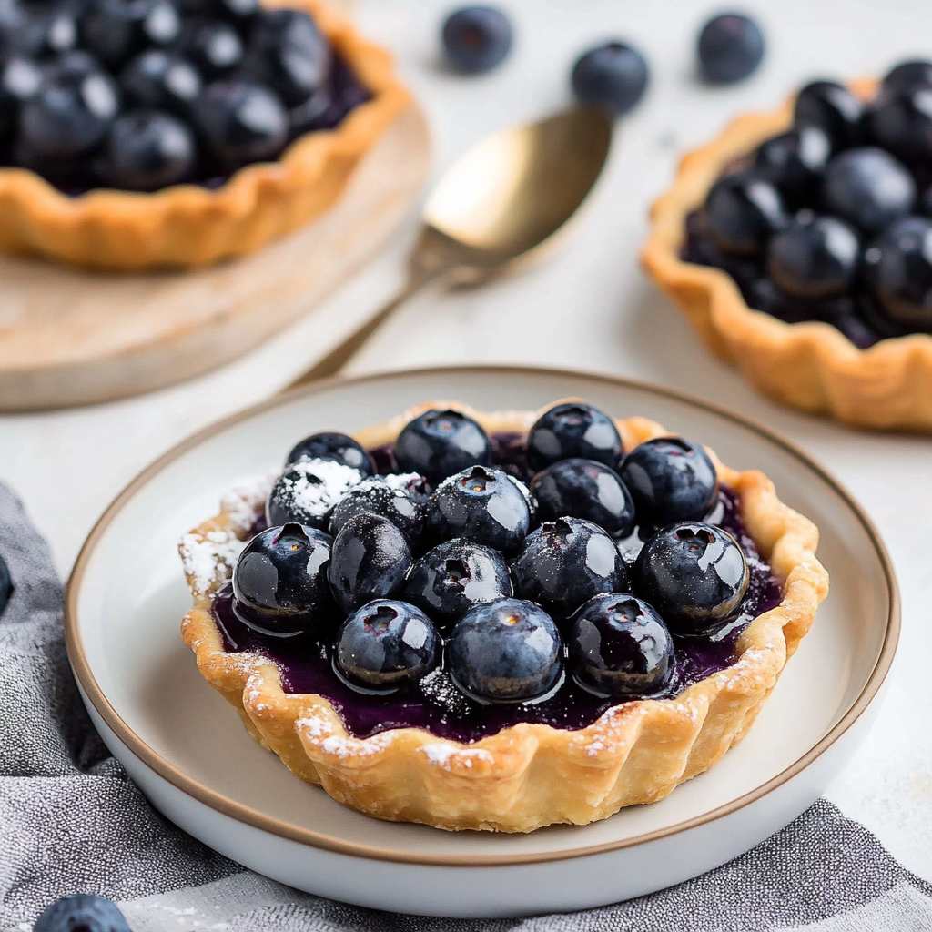 Recipe preparation for Blueberry Tartlets