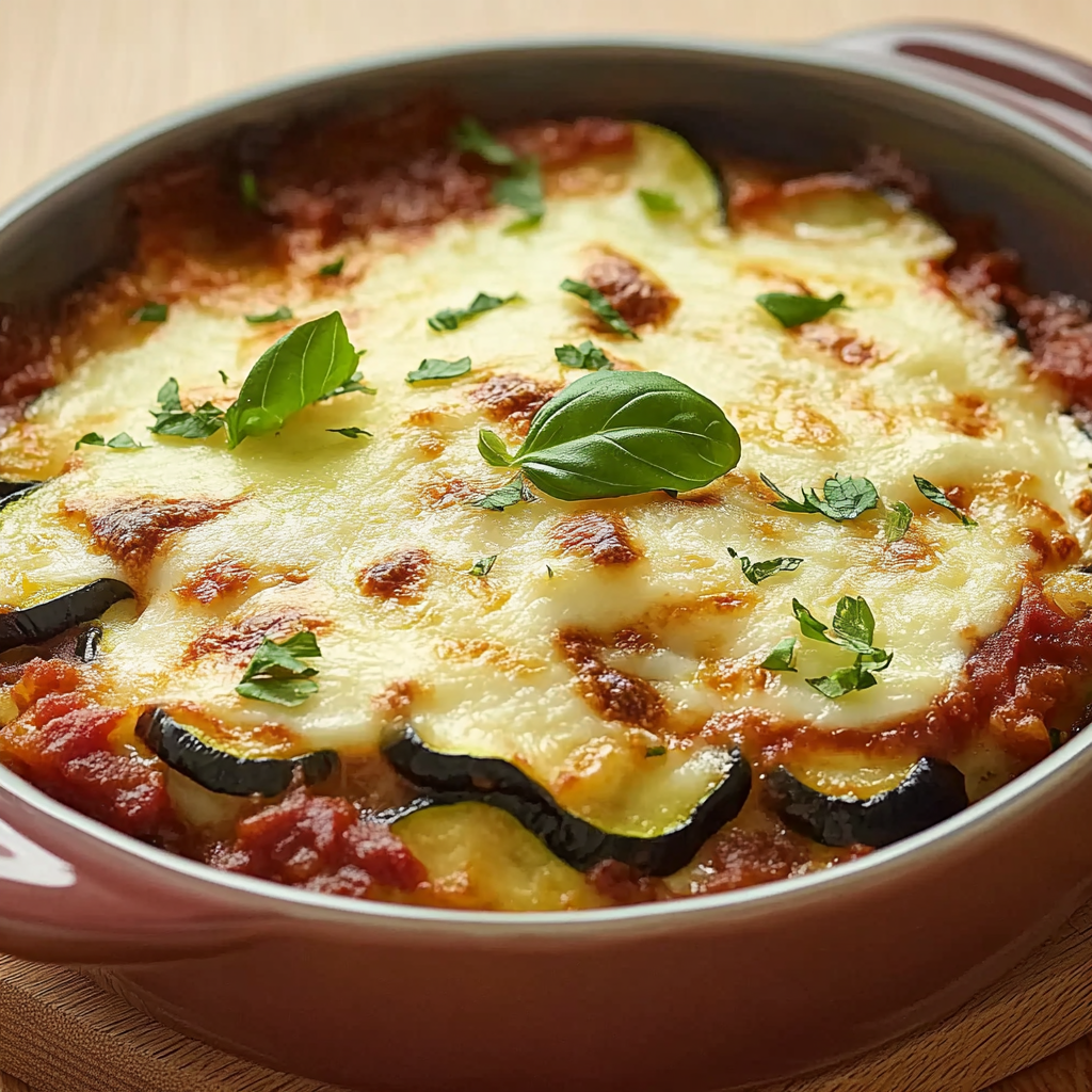Recipe preparation for Zucchini Moussaka