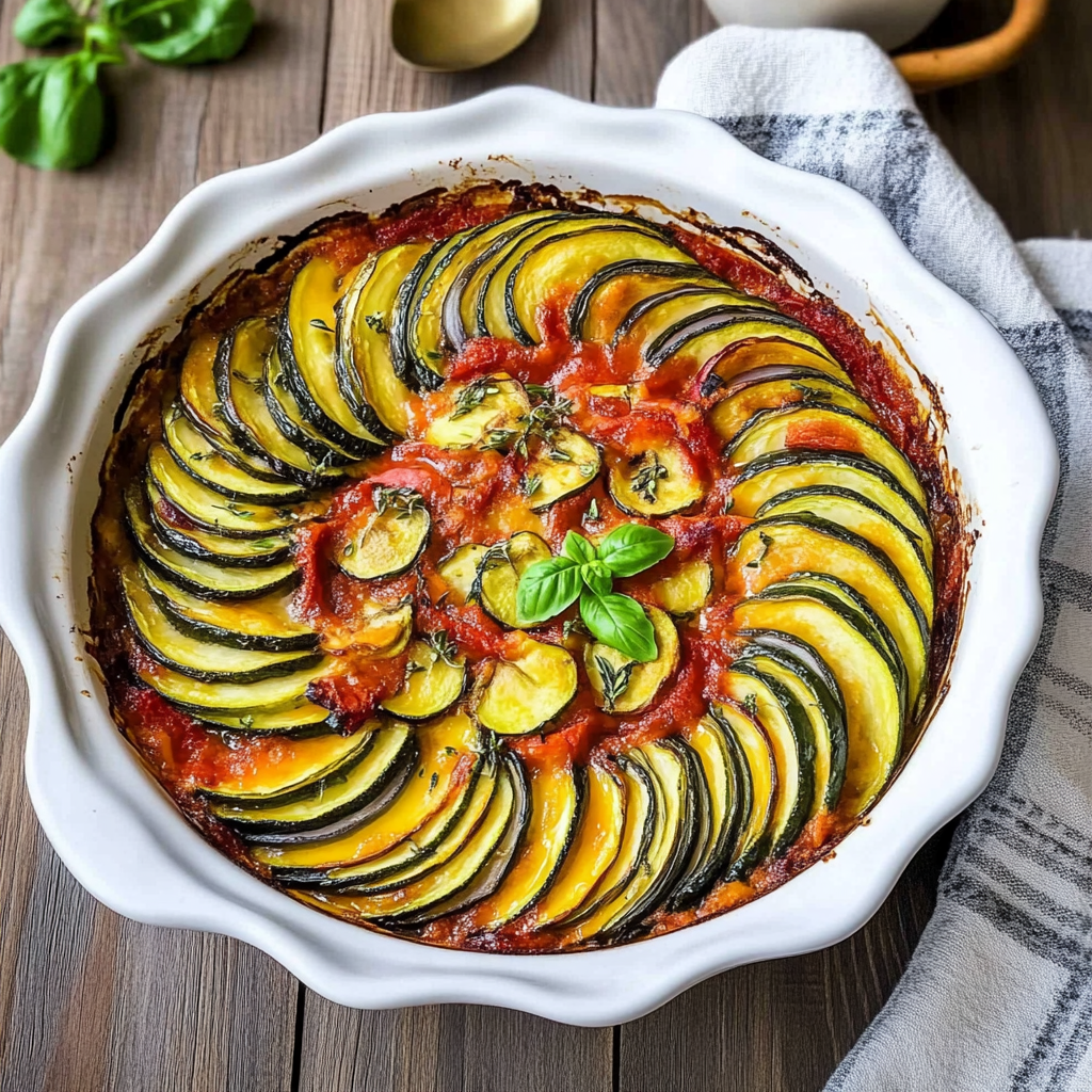 Recipe preparation for Ratatouille Casserole