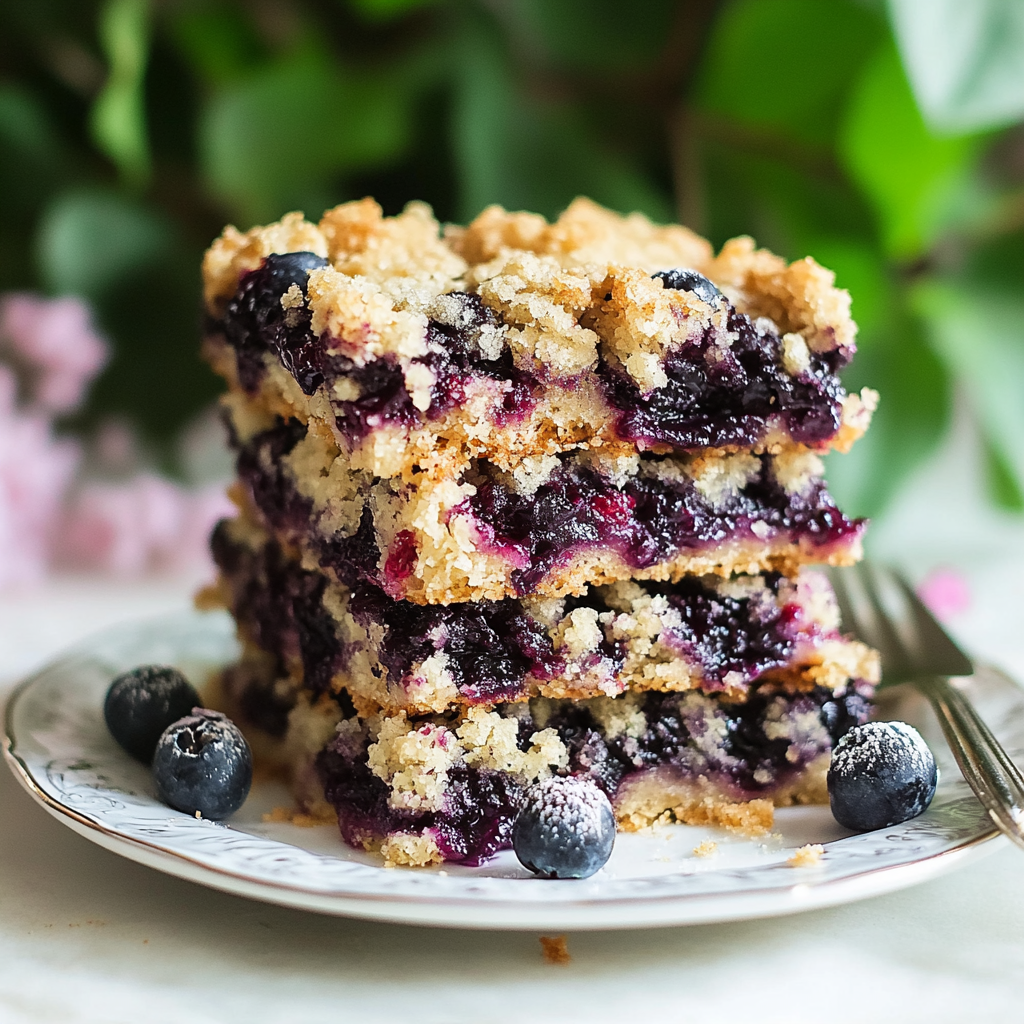 Recipe preparation for Blueberry Crumb Bars