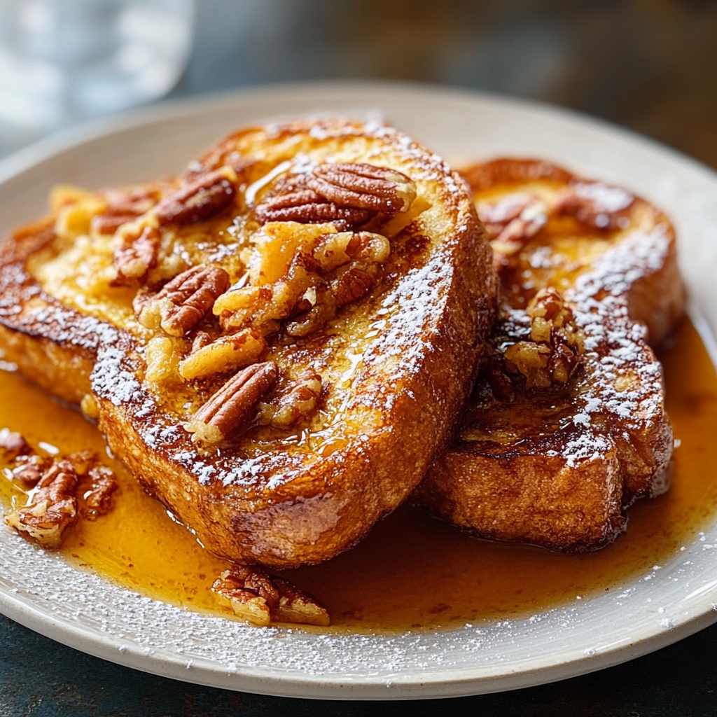 Recipe preparation for pumpkin french toast