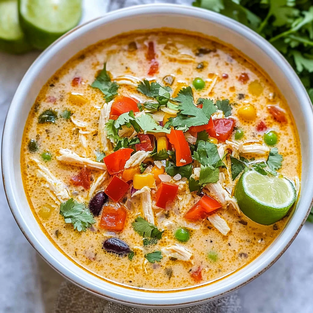 Recipe preparation for creamy chicken tortilla soup