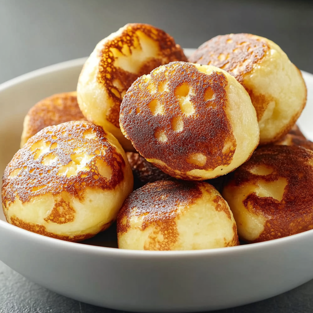 Recipe preparation for Breakfast Pancake Poppers Crave