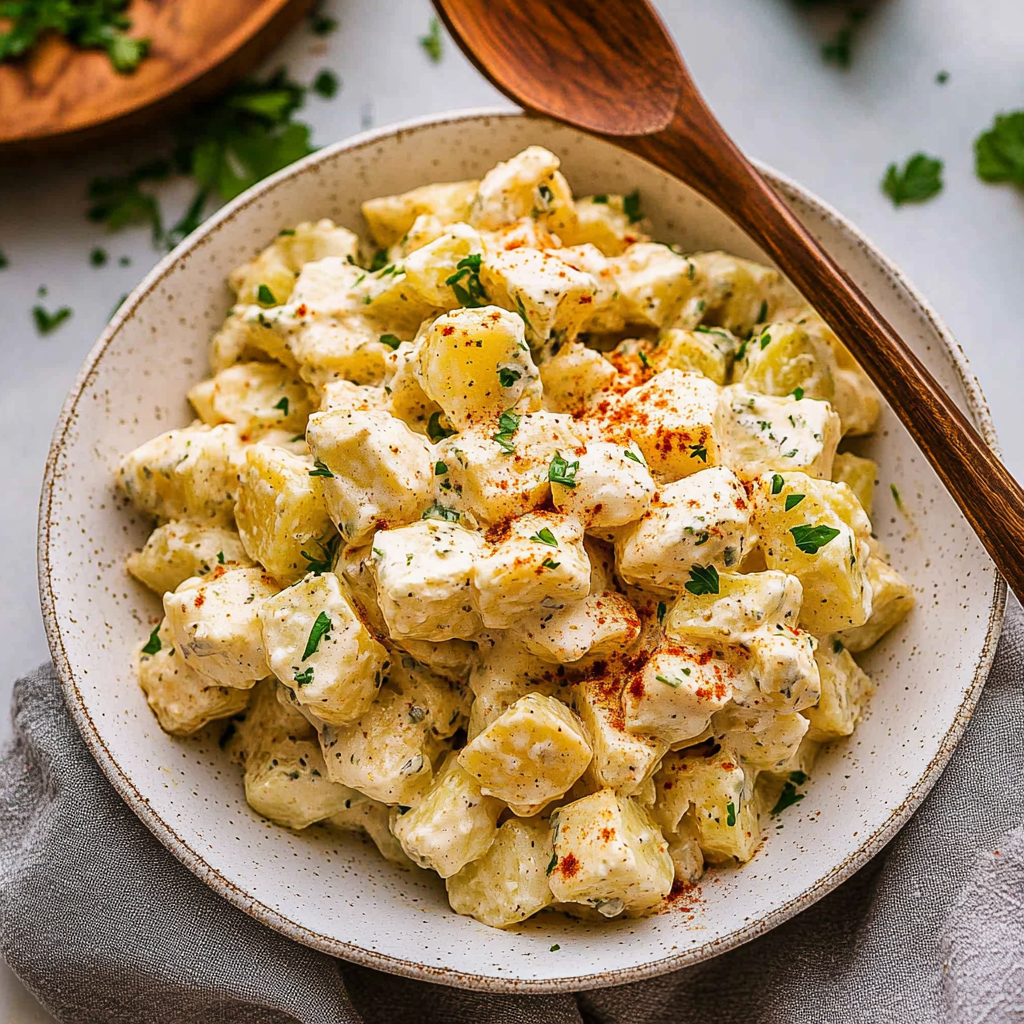 Recipe preparation for classic potato salad
